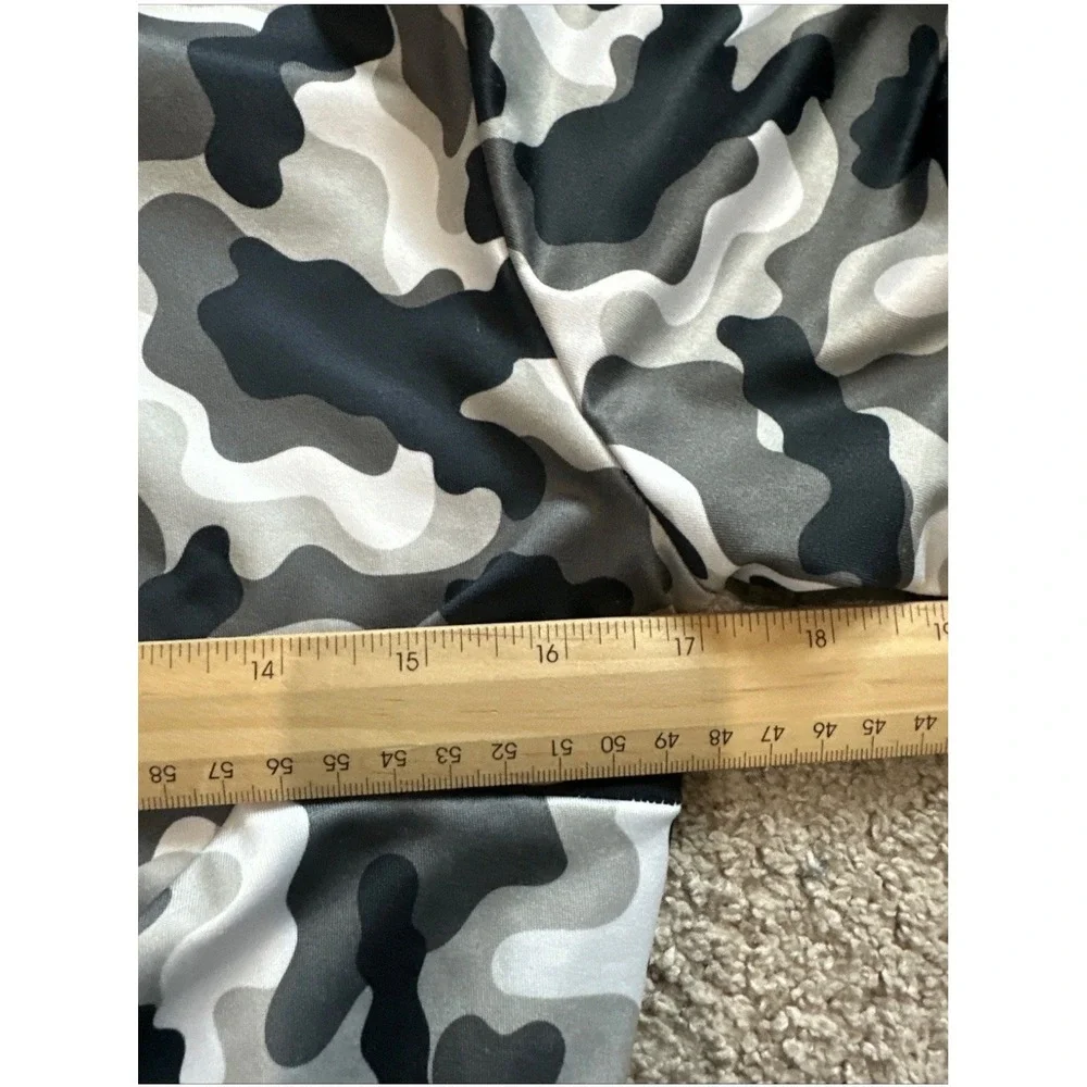 Spirit Halloween Camo Jumpsuit Womens Large Grey Black White Costume Bodysuit